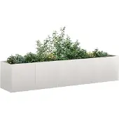 vidaXL Jardinière 200x40x40 cm acier inoxydable