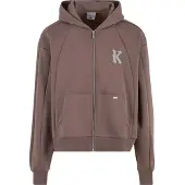 Karl kani Veste de survêtement marron / gris