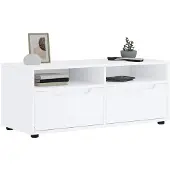 vidaXL Armoire TV VISNES Blanc 100x40x38 cm Bois composite