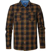Petrol Industries Homme Petrol Industries Regular Fit Chemise orange, A carreaux