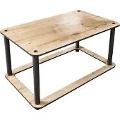 Skye Decor , table basse haut de gamme 100 % MDF, finition chêne, 70 x 38 x 42 cm | Pieds robustes et compacts | Style moderne et industriel, couleur marron uni | Idéale pour votre intérieur.