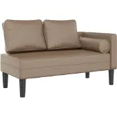 vidaXL chaise longue avec coussin similicuir Cappuccino