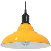 vidaXL Suspension Réglable en hauteur E27 Jaune Brillant Ø 31 cm Métal