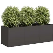 vidaXL Jardinière Noir 120x40x40 cm Acier laminé à froid