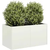 vidaXL Jardinière blanc 80x40x40 cm acier laminé à froid