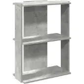 vidaXL Bibliothèque à 3 niveaux gris béton 60x30x80 cm bois ingénierie