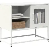 vidaXL Armoire TV blanche 68x39x60,5 cm Acier