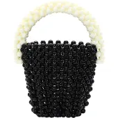 Koosh Sacs à main noir / blanc perle