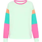 Mymo T-shirt turquoise / vert pastel / orange / rose