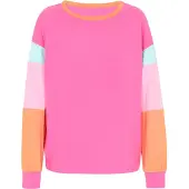 Swirly T-shirt bleu clair / abricot / rose / rose