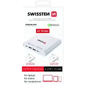 Swissten Adaptateur réseau 87W, 2xUSB-C Power Delivery + 2xUSB QC. 3.0
