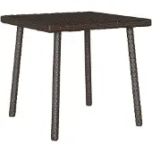 vidaXL Table basse de jardin rectangulaire brune 40x40x37 cm Poly rotin