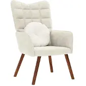 vidaXL Fauteuil relax crème velours