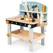 Ecotoys Atelier en bois pour enfants table à outils 38 pièces