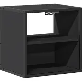 vidaXL Table de chevet murale noir 40x31x39,5 cm