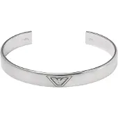 Emporio Armani Bracelet Jonc Homme Emporio Armani Egs3127040 En Acier Inoxydable Argenté - Design Avec Logo Aigle Central