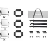 Godox Litemons LP600R 3 kit d'éclairage (éclairage de studio, Lumière vidéo), Lumière continue, Blanc, Noir