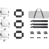 Godox Litemons LP400R Panneau lumineux à LED RGB 3 light kit, Lumière continue, Blanc