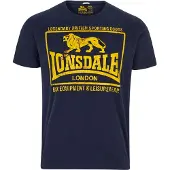 Lonsdale T-Shirt 'Hounslow' bleu nuit / jaune d'or