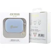 GUESS Guap2Lschsb Airpods Pro 2 (2022/2023) Cover Niebieski/Blue Silicone Charm Heart Collection