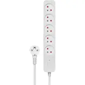 Savio Câble d'alimentation 5 prises 5 m blanc (SAVLZ-10) (5x, PECO 7/5, 5 m)