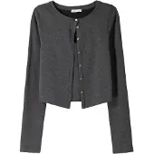 Bershka Cardigan gris foncé
