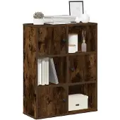 vidaXL Bibliothèque chêne fumé 60x24x76,5 cm bois d'ingénierie