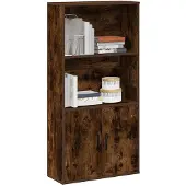 vidaXL Bibliothèque chêne fumé 60x24x120 cm bois d'ingénierie