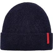 The Mountain Studio Cashmere Mix Rib Beanie Bleu