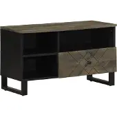 vidaXL Armoire TV 80x33x46 cm en bois massif de manguier