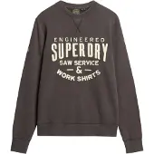 Superdry Sweat-shirt anthracite / blanc