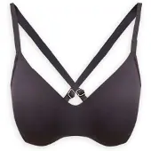 Gisela Full Cup Without Foam Recycled Microfiber Bra Noir 95 / D Femme