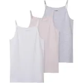 TWO SOON Haut gris chiné / rose pastel / blanc