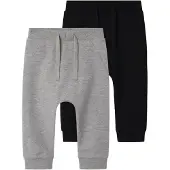 TWO SOON Pantalon gris chiné / noir