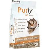 Purly Organic Clumping litière agglomérante en fibre de bois pour chat