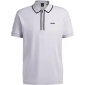 BOSS Philix Tape 10255848 Short Sleeve Polo Blanc L Homme