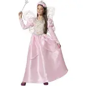 Atosa Fairy Children Costume Rose 10-12 Years Enfants