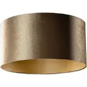 QAZQA Abat-jour en velours bronze avec intérieur doré 50/50/25