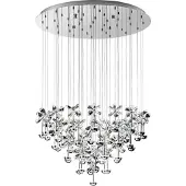 Stars of Light Lampe à suspension Pianopoli 43 lumières 78cm gris