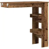 vidaXL Table de bar murale imitation vieux bois 102x45x103,5 cm Bois composite