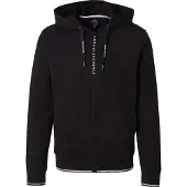 Armani Exchange Veste de survêtement noir / blanc