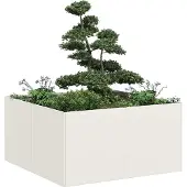 vidaXL Jardinière blanc 80x80x40 cm acier laminé à froid