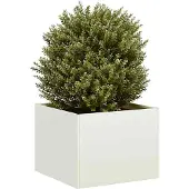 vidaXL Jardinière blanc 40x40x30 cm acier