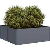 vidaXL Jardinière anthracite 80x80x30 cm acier