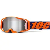100% Armatic Off-road Goggles Orange Mirror Silver Flash