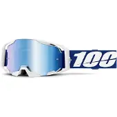 100% Armatic Off-road Goggles Blanc,Bleu Blue/Mirror