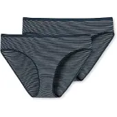 Schiesser Slip bleu foncé / blanc