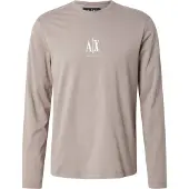 Armani Exchange T-Shirt beige foncé / blanc