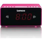 Lenco Radio-réveil Rose