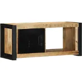vidaXL Armoire TV 80x30x35 cm Bois massif rugueux Mango